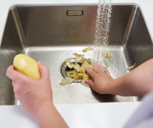 unclog Food scraps in sink